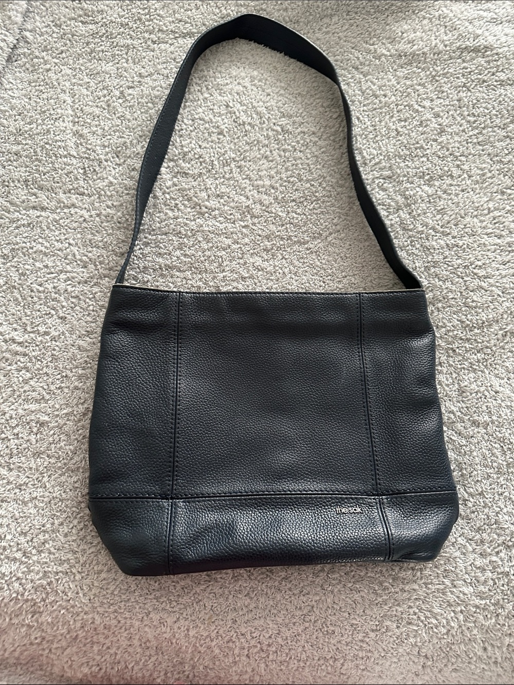 The Sak dark navy zip close shoulder bag